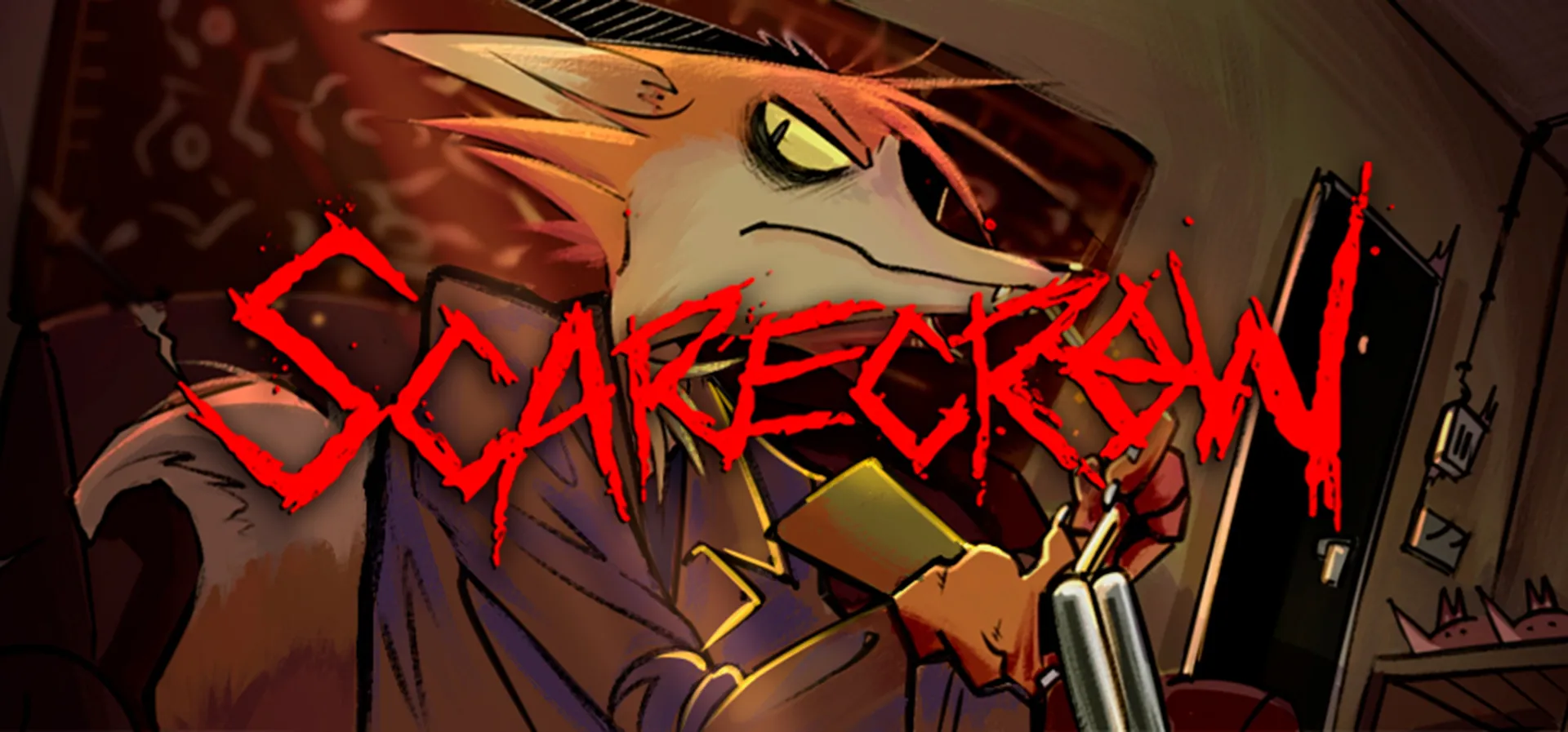 Scarecrow banner with logo